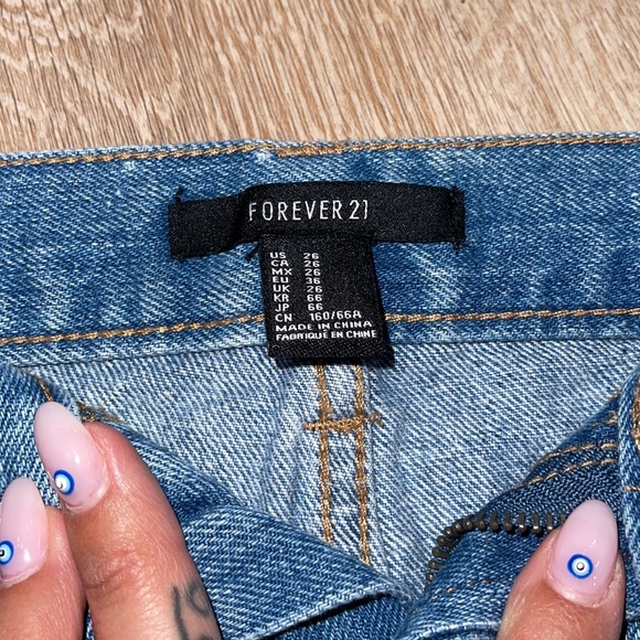 Forever 21 High Waist Jean Shorts - Picture 4 of 5